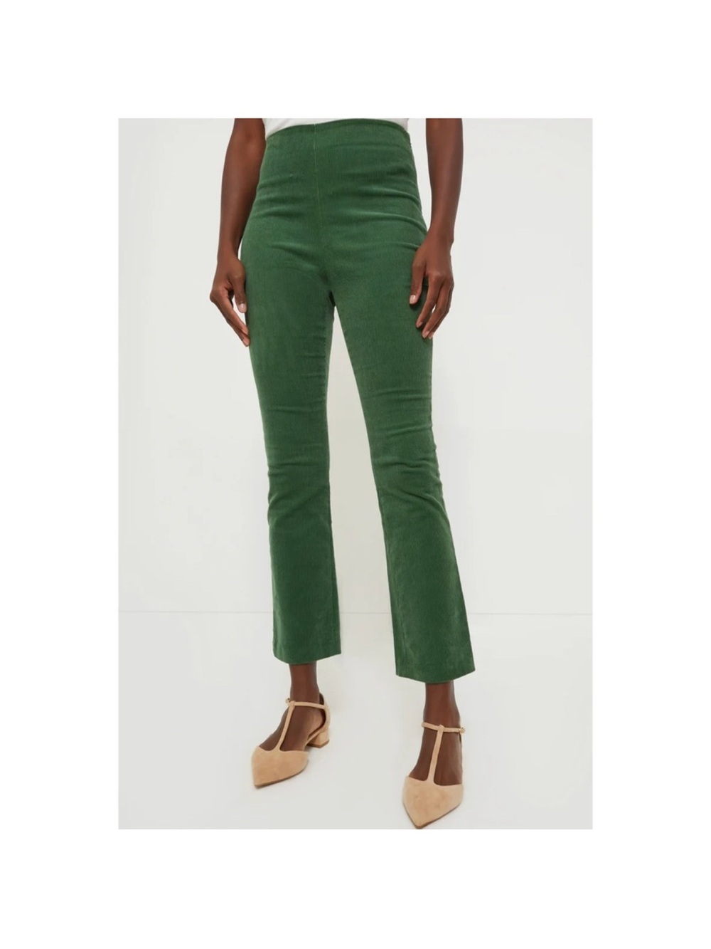 Tuckernuck Ashford Green Corduroy Cropped Pants - Picture 2 of 4
